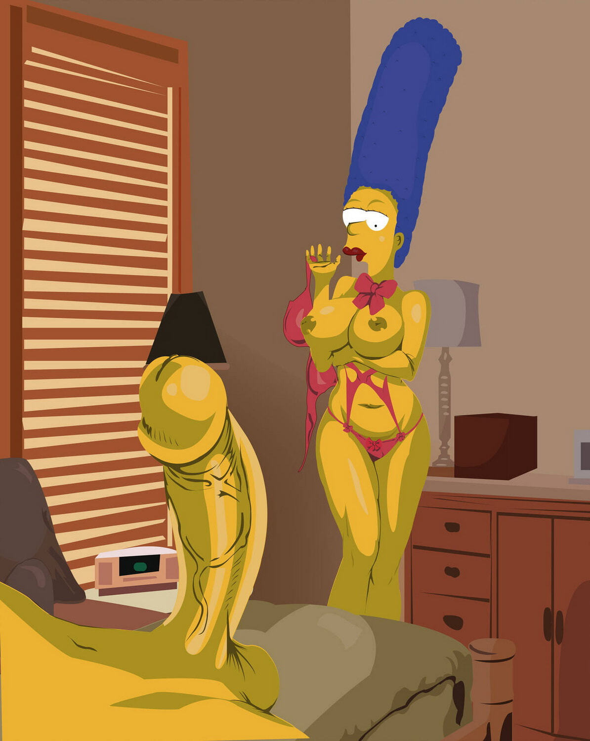 Marge Simpson Panties Tits Erect Nipples Topless