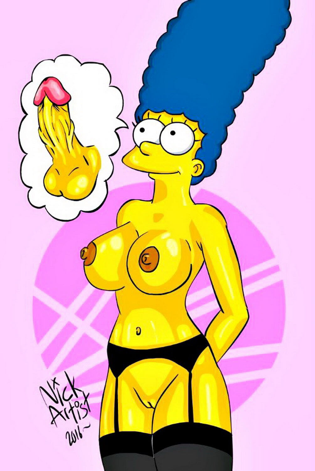 Marge Simpson Penis Stockings Pussy Tits