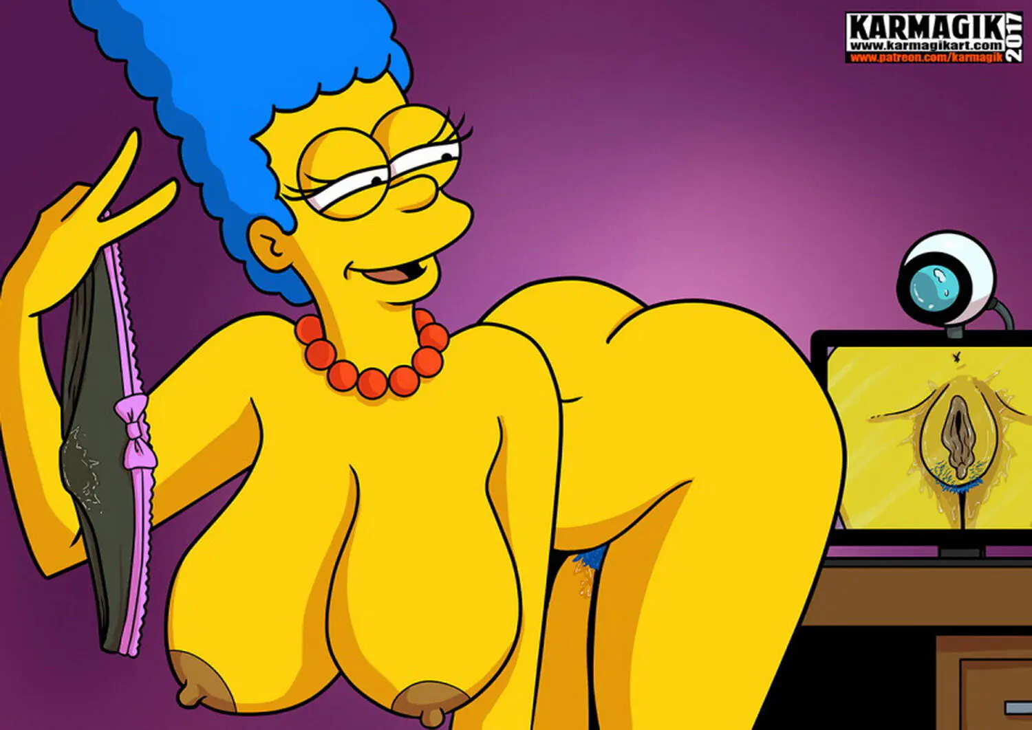Marge Simpson Pubic Hair Pussy Hanging Tits Female Only