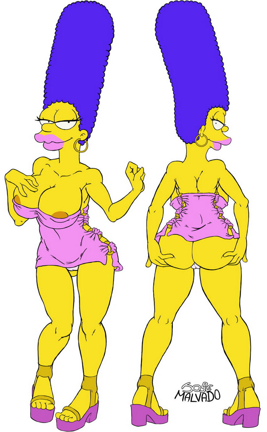 Marge Simpson Round Ass Lips Pussy Milf Tits Solo Nipples Huge Ass