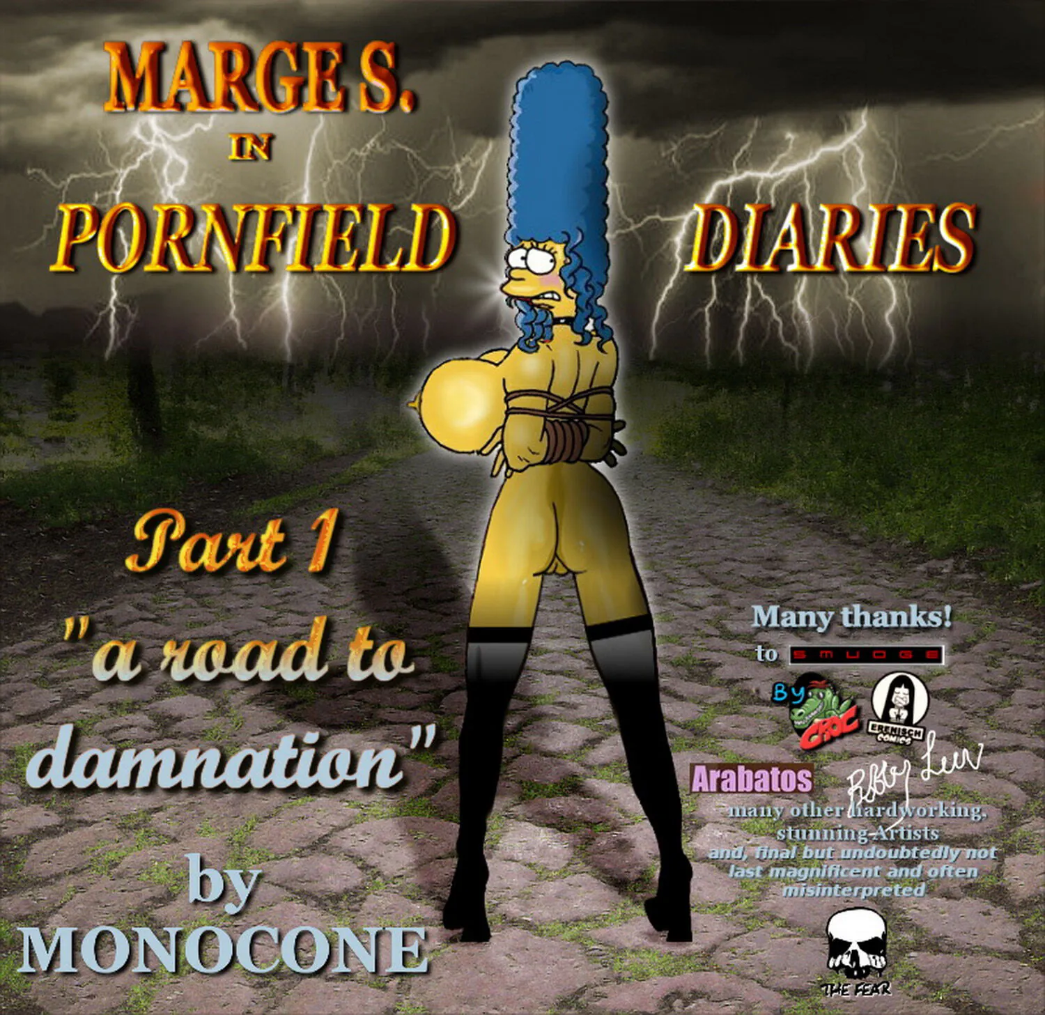 Marge Simpson Shaved Pussy Stockings
