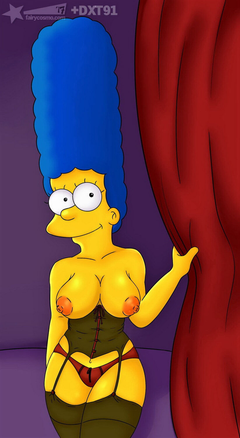 Marge Simpson Solo Nipples Panties Exposed Breasts Female Only