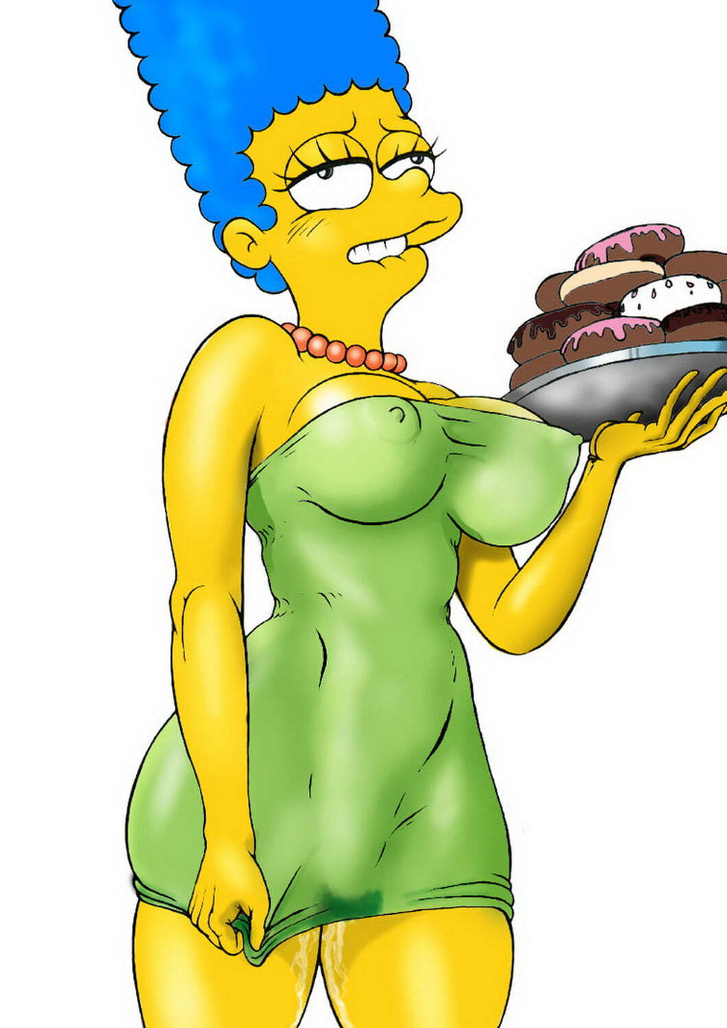 Marge Simpson Solo Wet Erect Nipples