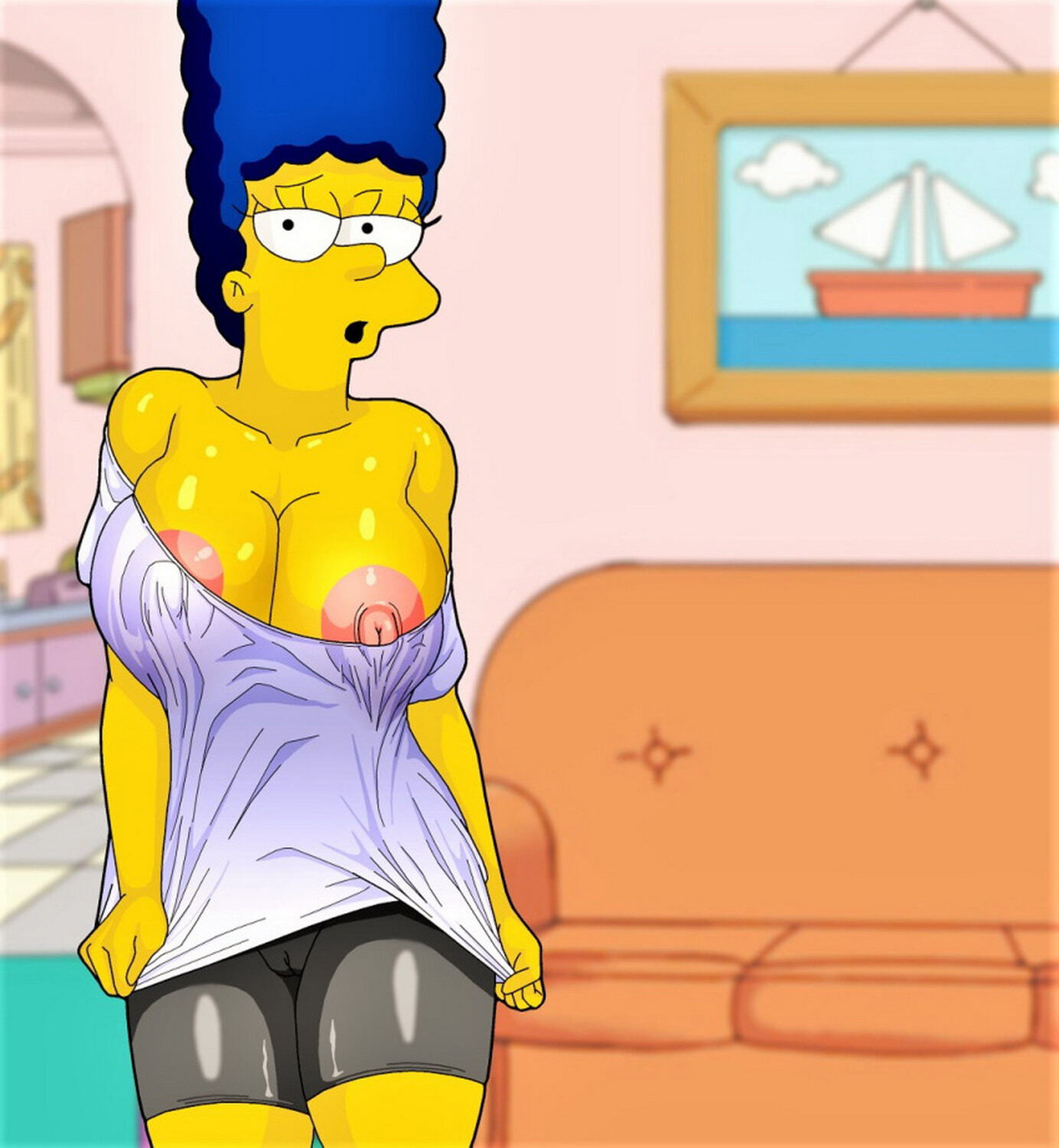 Marge Simpson Tits Erect Nipples