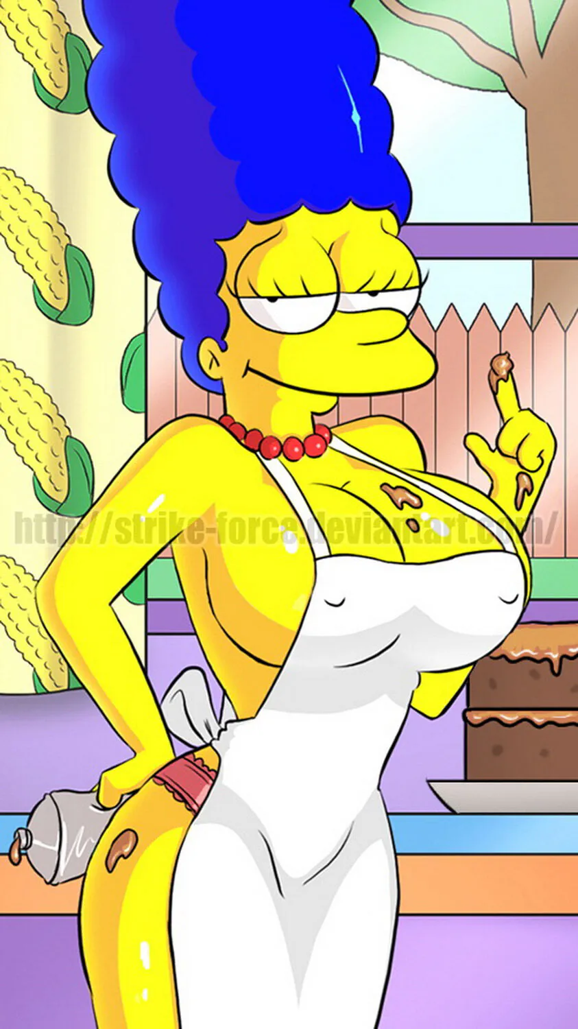 Marge Simpson Tits Panties Big Breast Erect Nipples