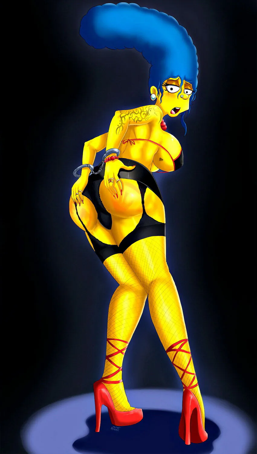 Marge Simpson Tits Stockings Nipples