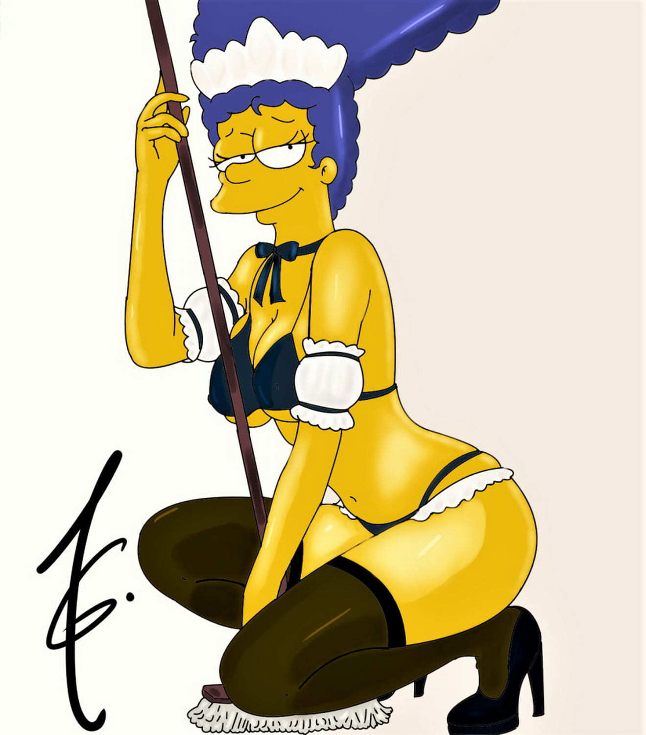Slideshow marge simpson in stockings.