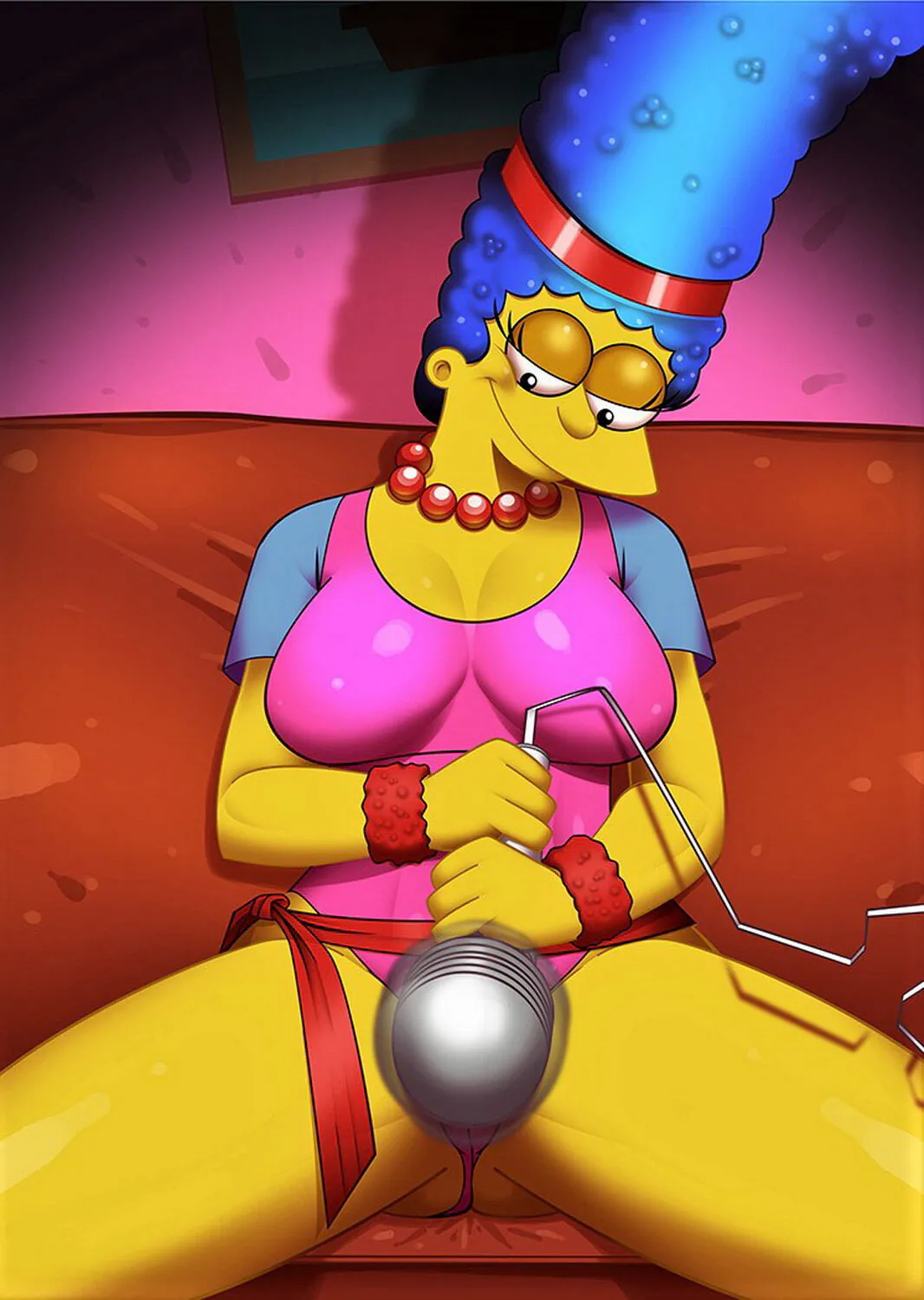 Marge Simpson Vibrator Female Only Masturbation Solo Big Breast