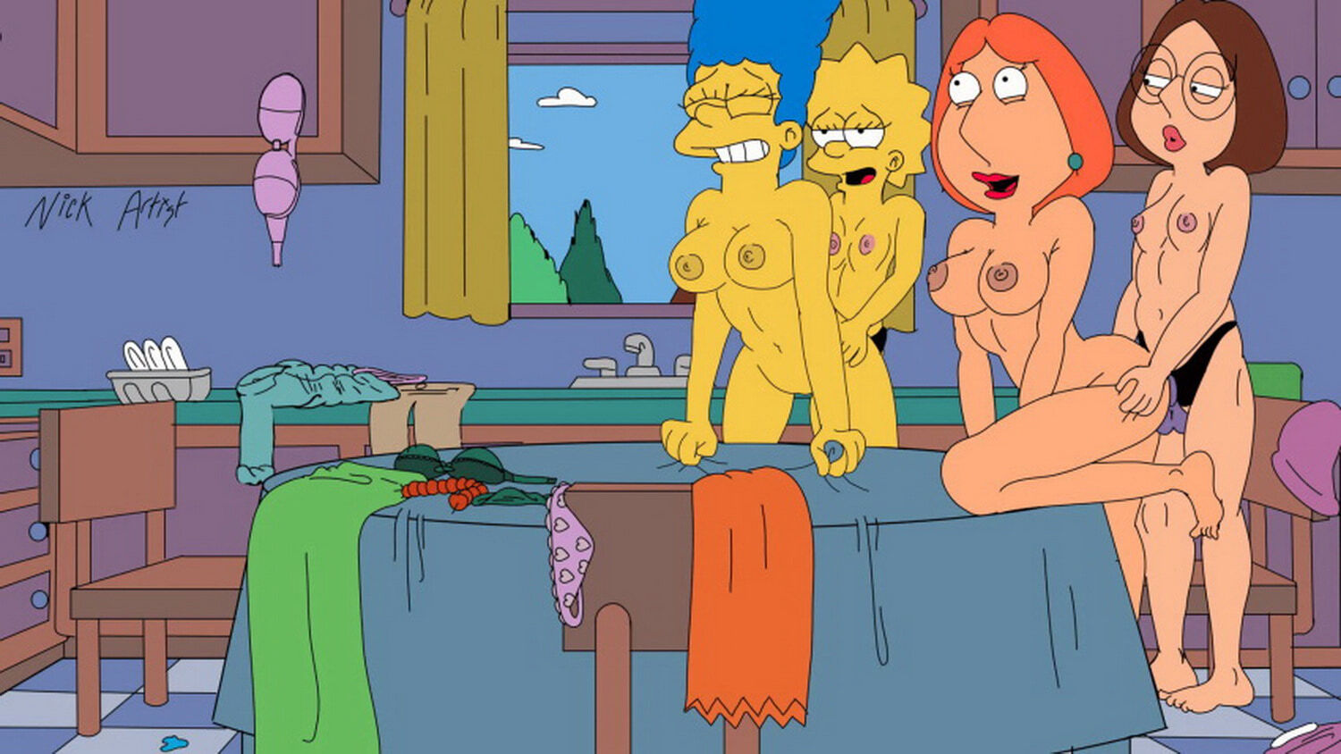 Meg Griffin and Lois Griffin Strap On Gif Yuri > Your Cartoon Porn
