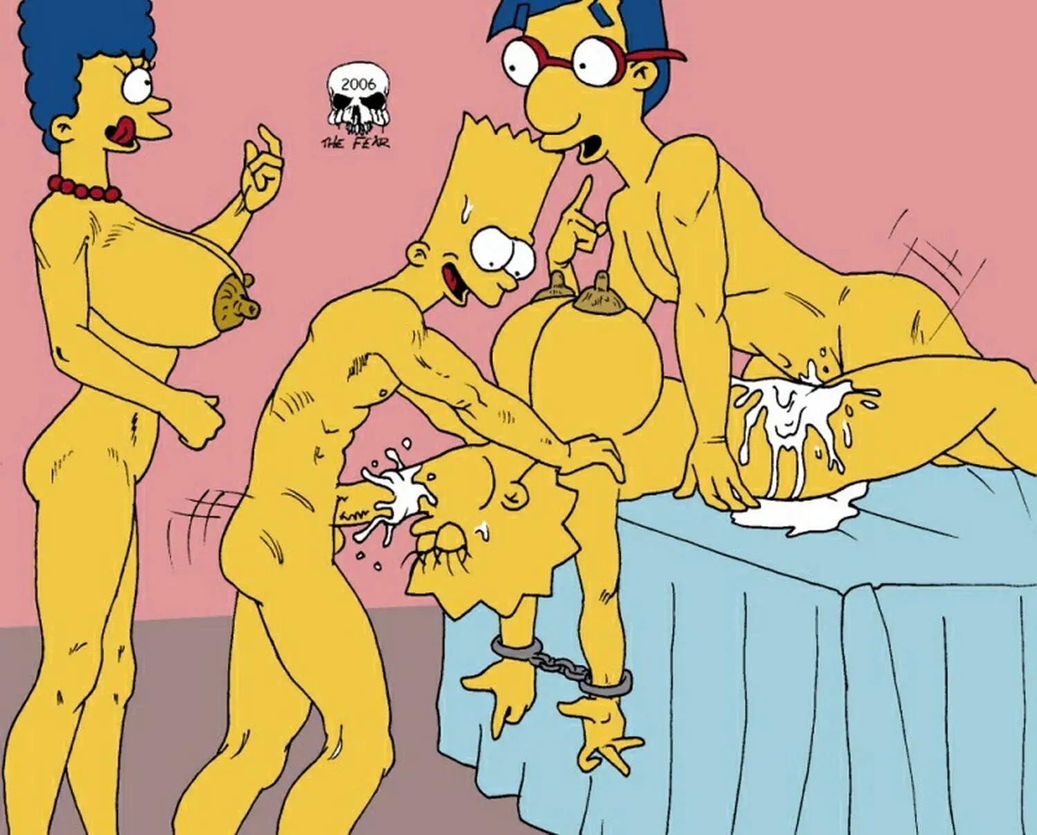 Milhouse Van Houten and Bart Simpson Missionary Cum Nude Big Breast