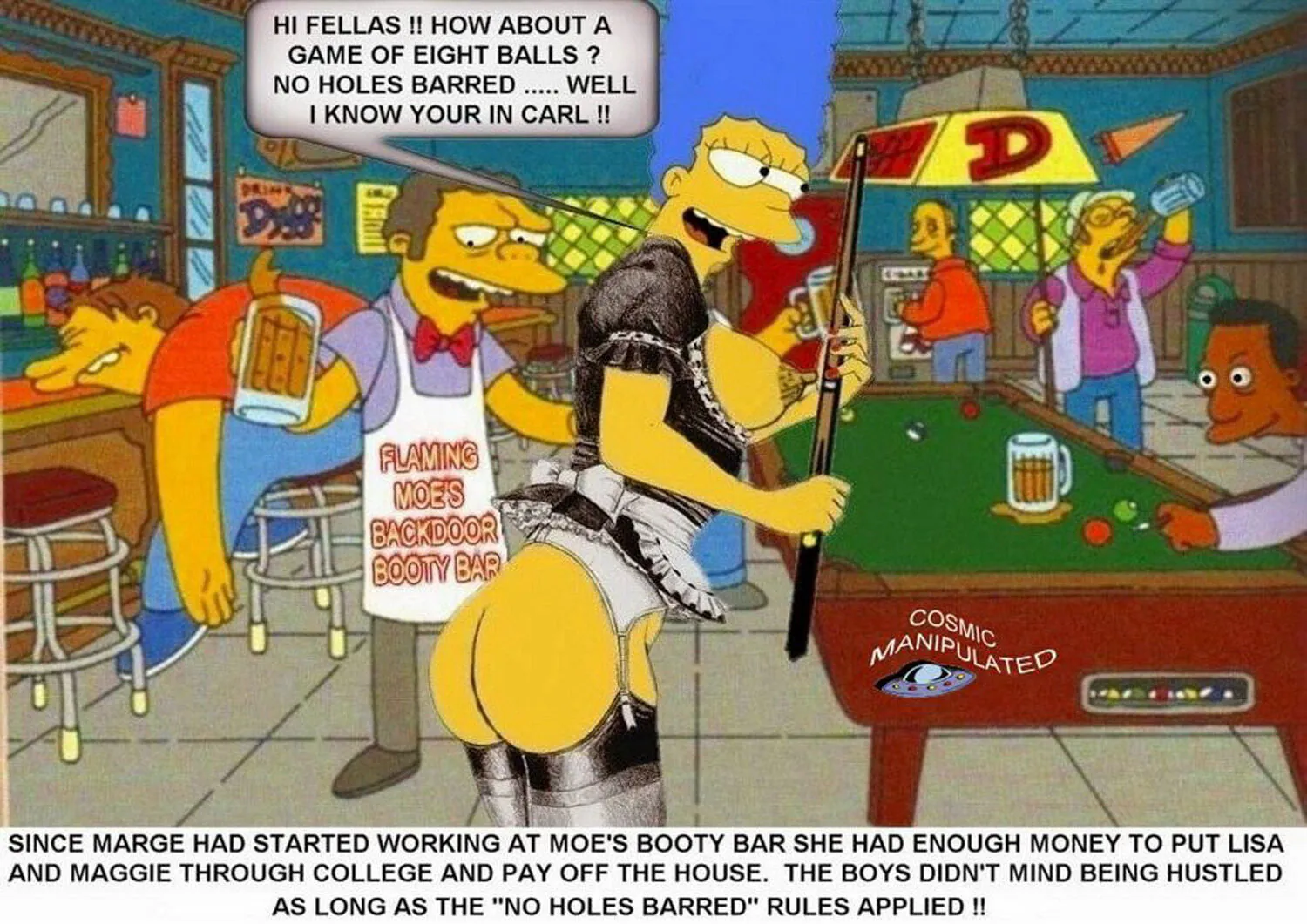 Moe Szyslak and Marge Simpson Hentai XXX Hardcore