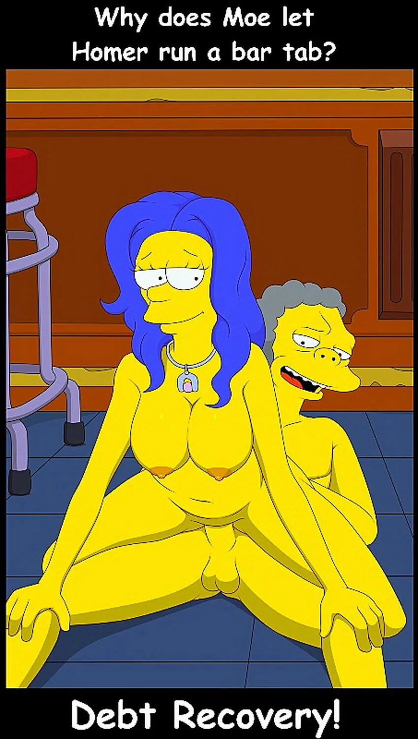 Moe Szyslak and Marge Simpson Nude Erect Penis Vaginal Sex