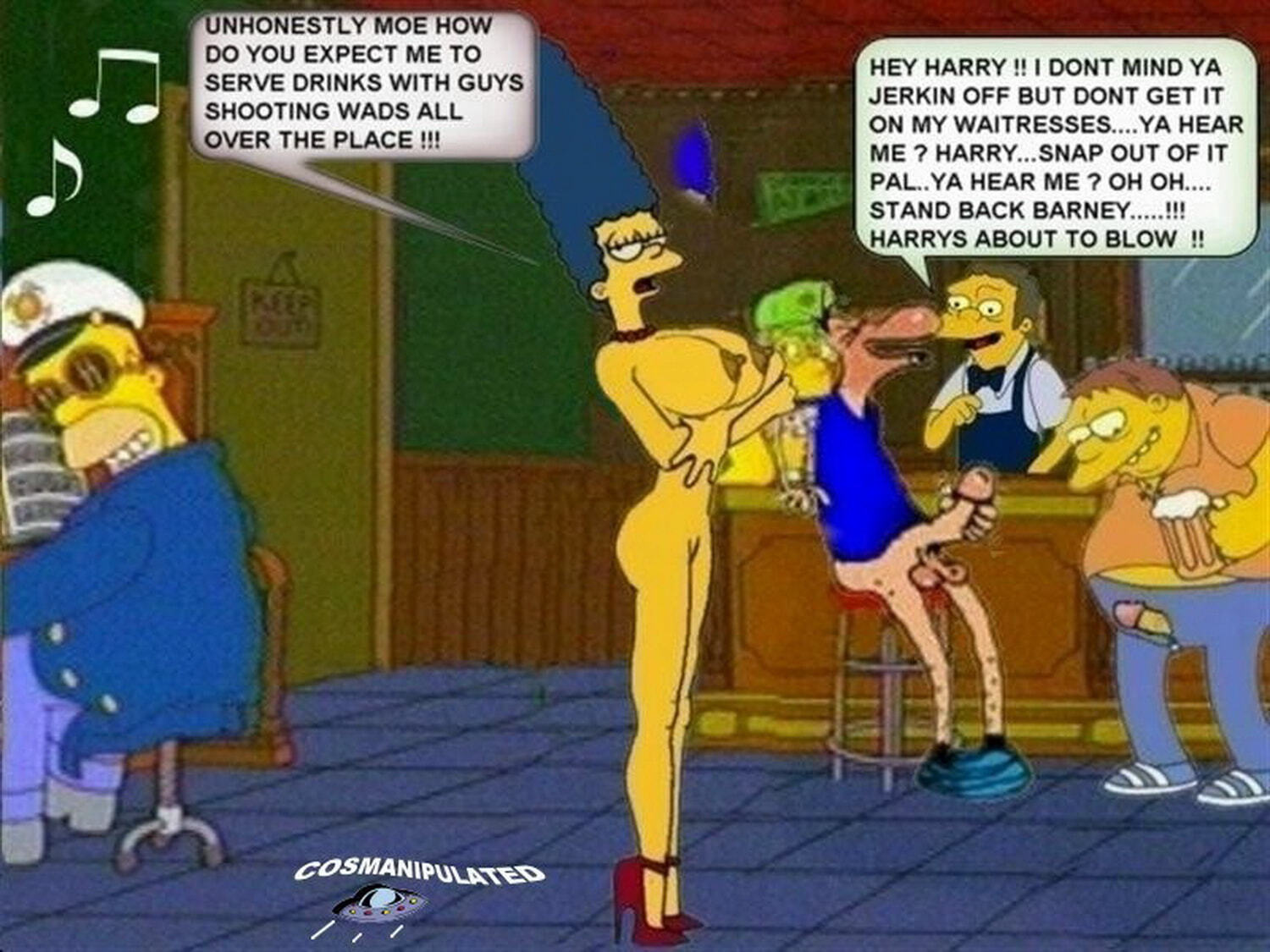 Moe Szyslak and Marge Simpson XXX Hentai Erotic