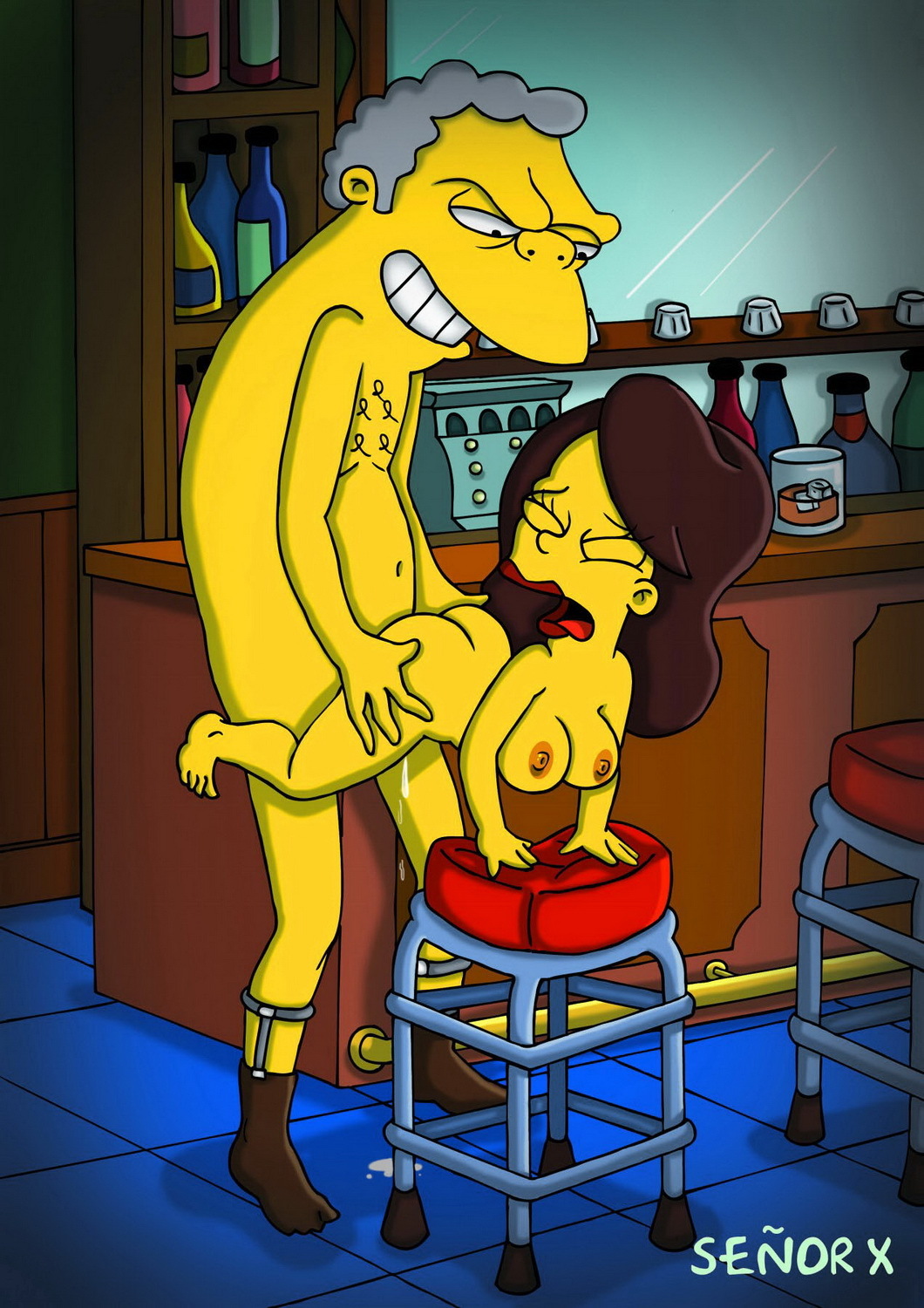 Moe Szyslak and Maya Hentai XXX