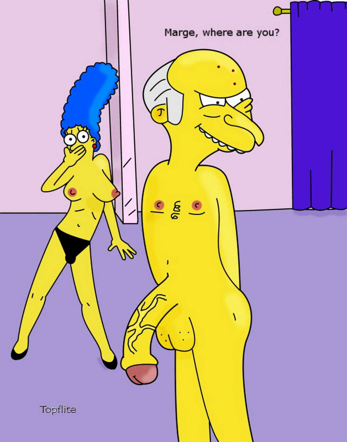 Mr. Burns and Marge Simpson Hentai XXX Cute Best