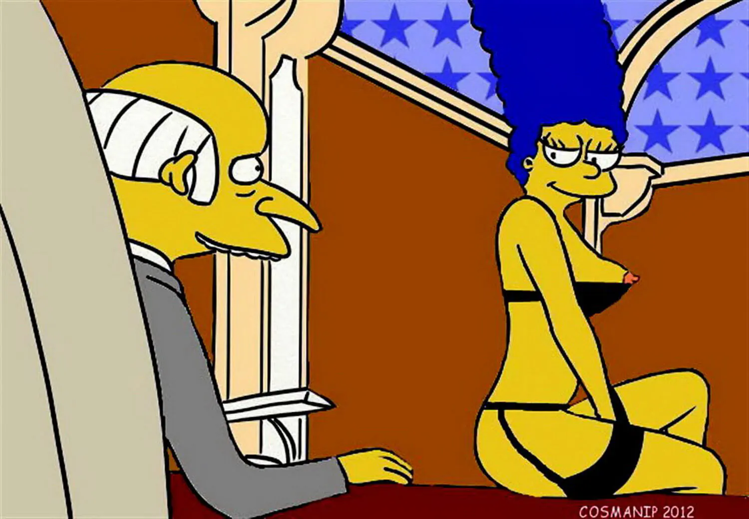 Mr. Burns and Marge Simpson XXX Hentai