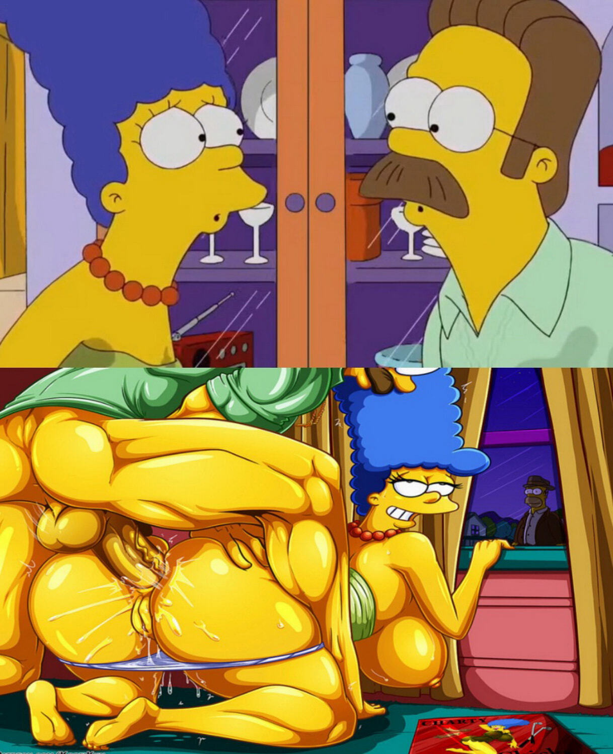 Ned Flanders and Homer Simpson Huge Ass Milfu003e Your Cartoon Porn bilde