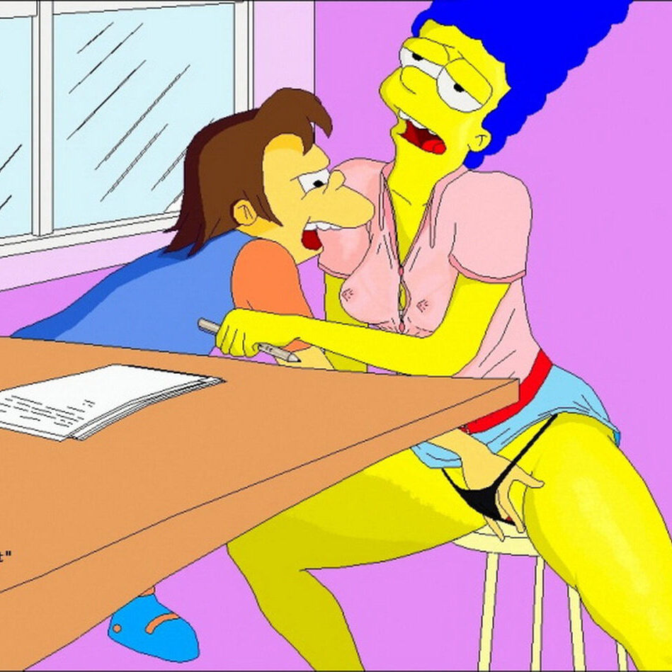 Marge's stunning beautyher captivating allure captivating Nelsonher lover in a moment of pure ecstasysensual bliss