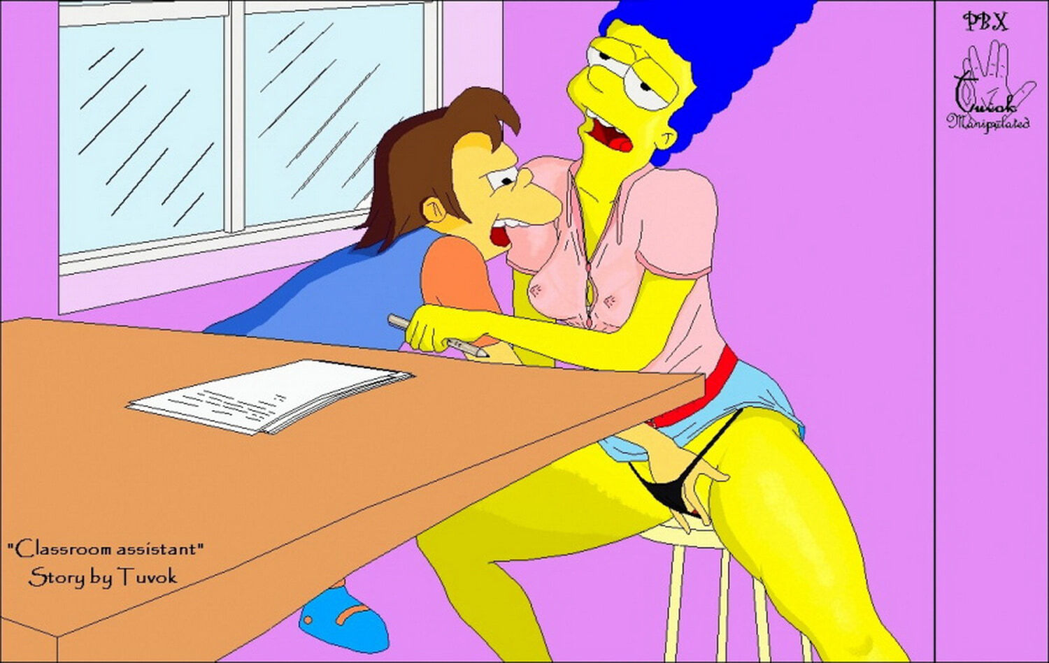 Nelson Muntz and Marge Simpson XXX Hentai Gorgeous