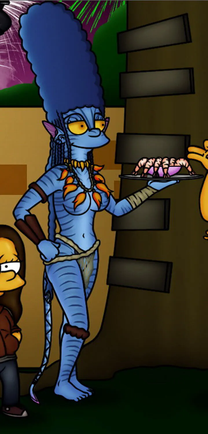 Neytiri and Marge Simpson Alien Tits