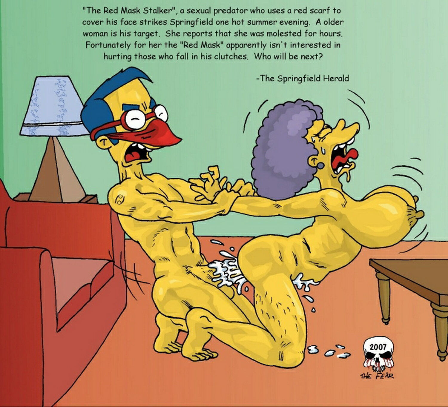 Patty and Selma Bouvier and Milhouse Van Houten Nude Tits Cum