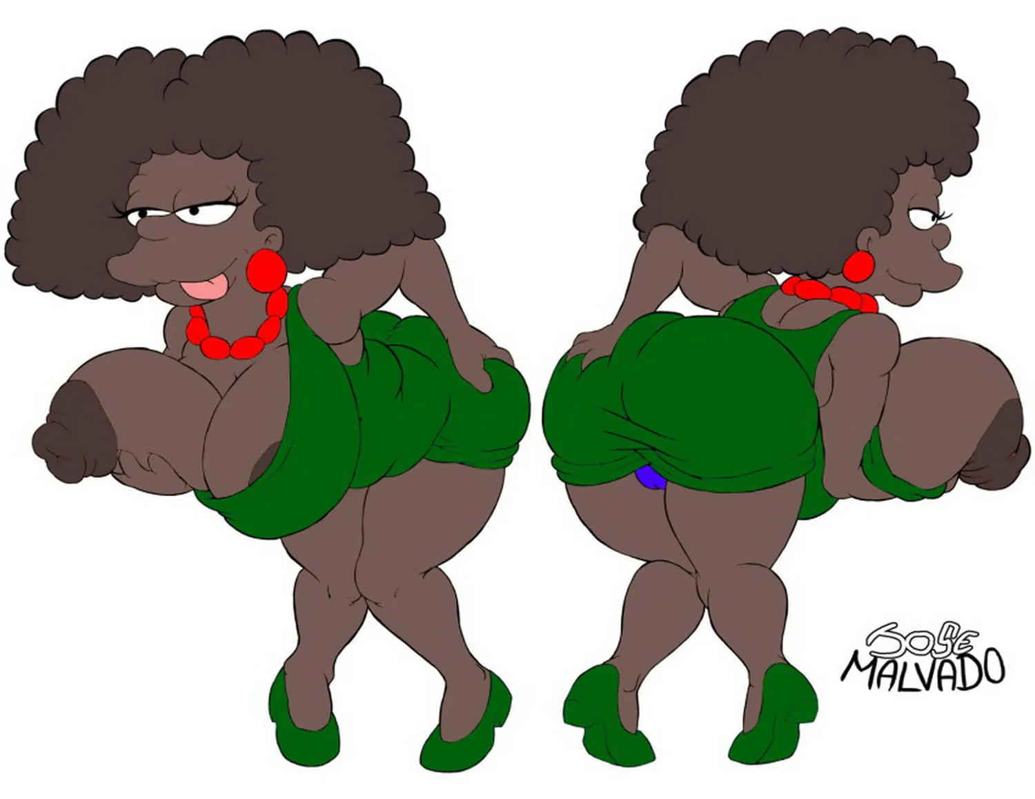 Patty and Selma Bouvier Erect Nipples Panties Huge Ass Round Ass