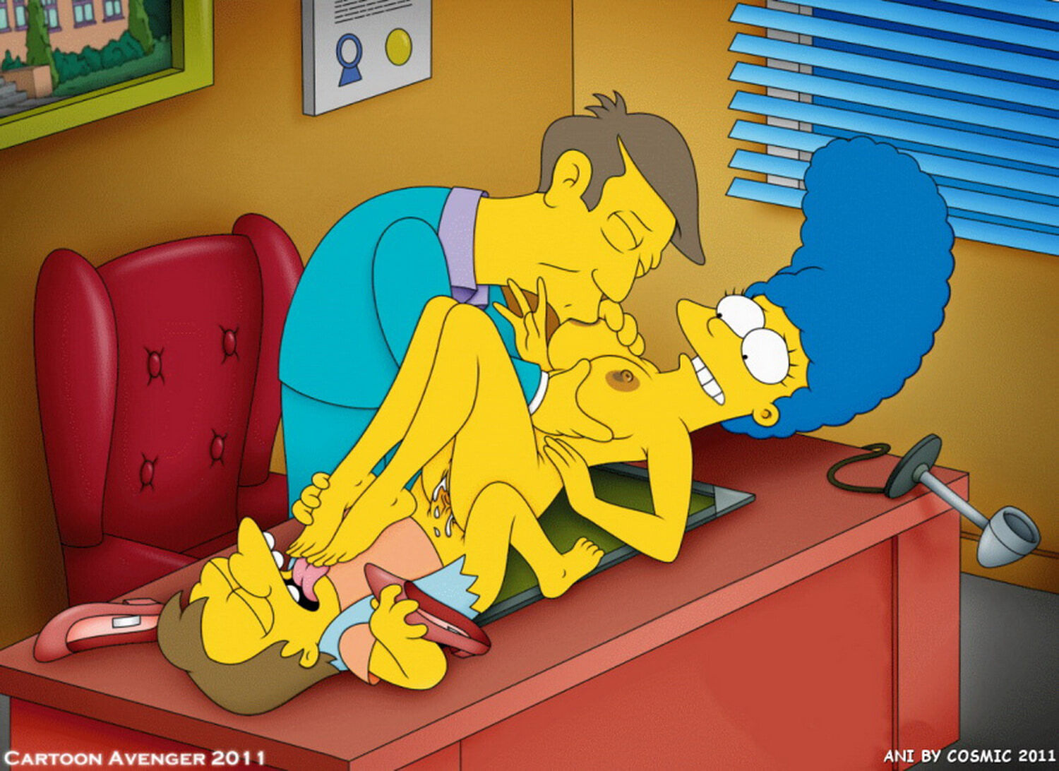 Marge Simpson Feet Porn - Seymour Skinner and Nelson Muntz Threesome Feet Foot Fetish Sex < Your  Cartoon Porn
