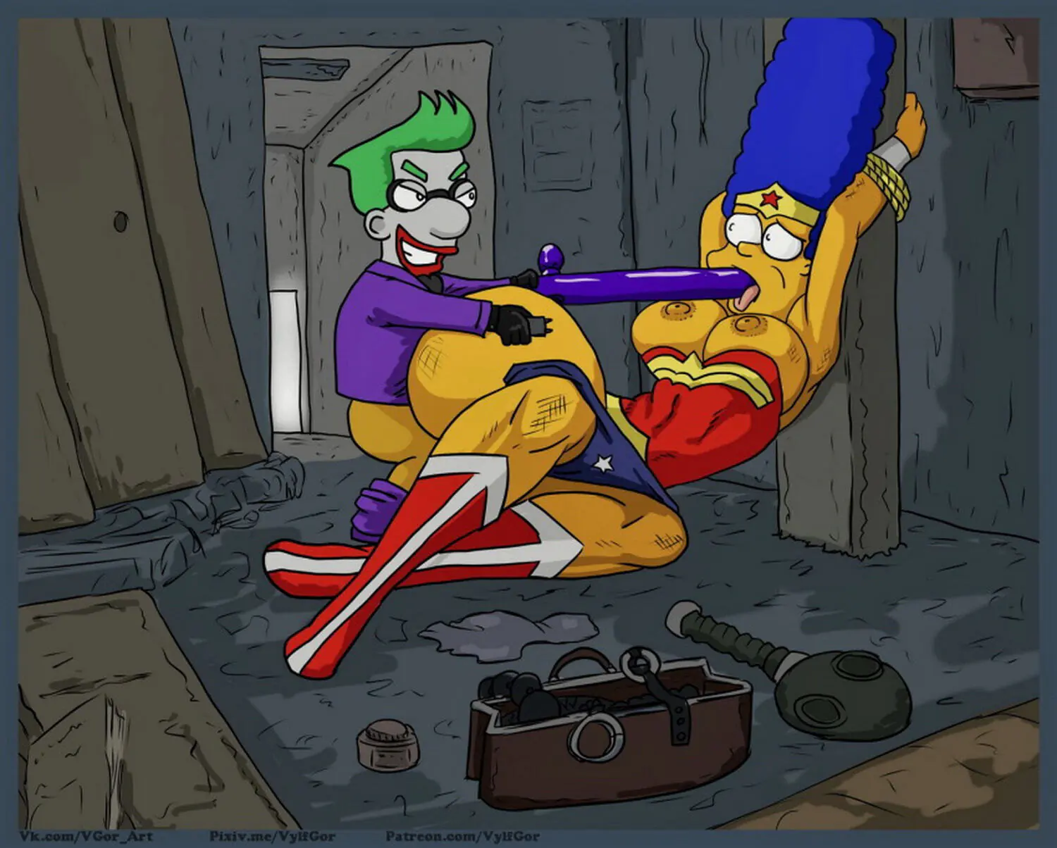 Joker Milhouse and Marge Huge Ass Bondage Nipples Tits