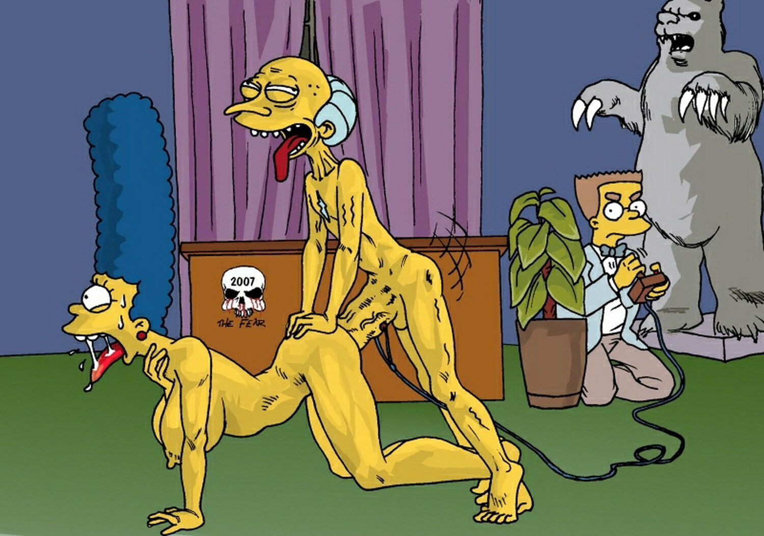 Waylon Smithers and Marge Simpson Nude Penis Tits.