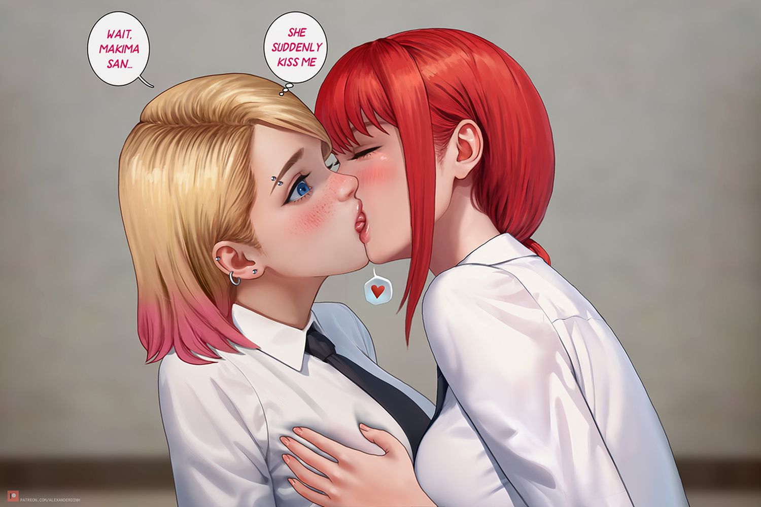 Gwen Stacy and Makima Yuri Tits