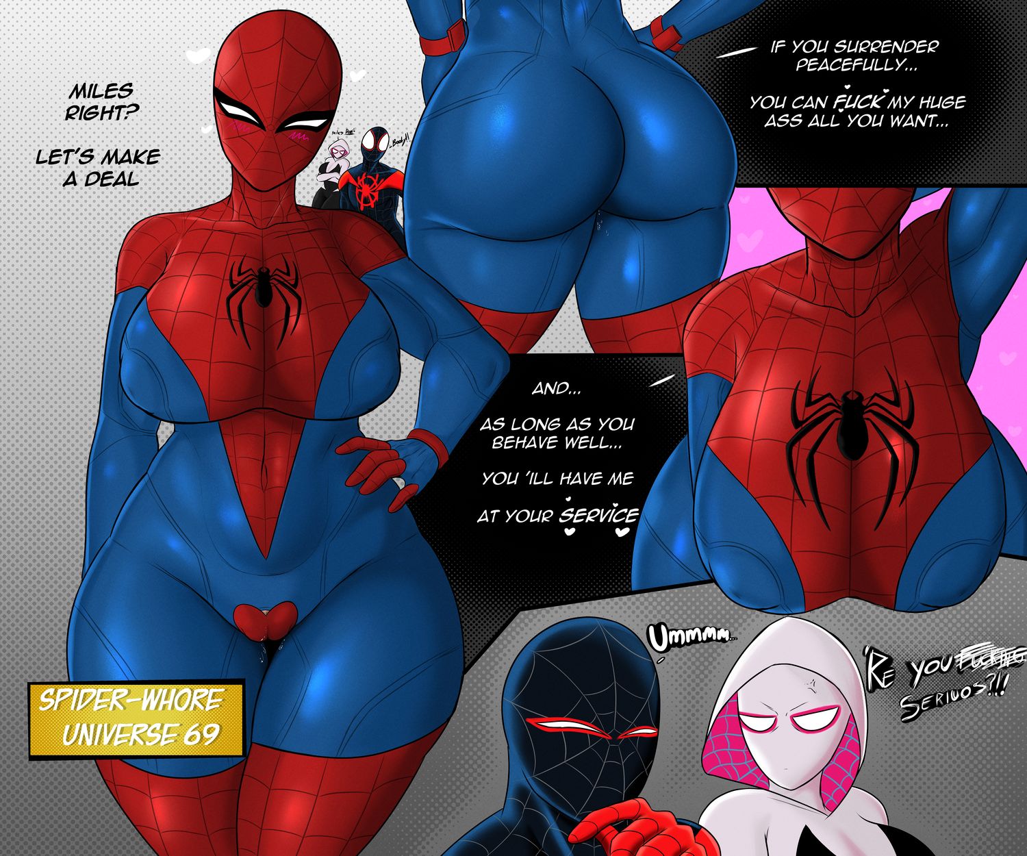 Gwen Stacy and Miles Morales Curvy Fat Ass Dat Ass Huge Butt Chubby