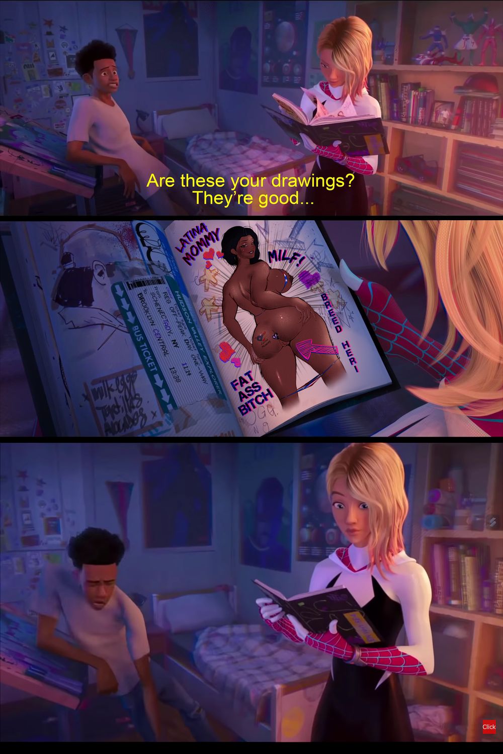 Gwen Stacy and Miles Morales Dark Skinned Female Milf Dark Skin