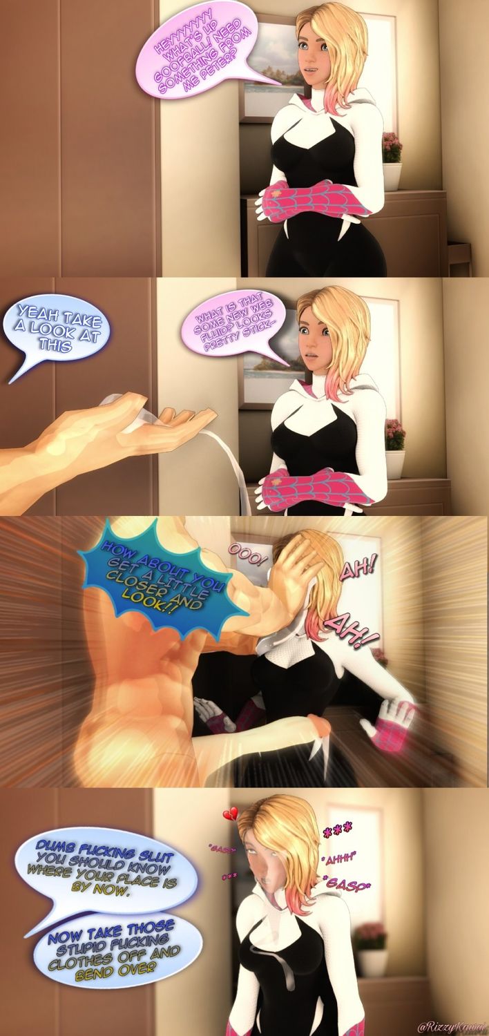 Gwen Stacy and Peter Parker Blonde Cum Cum In Mouth