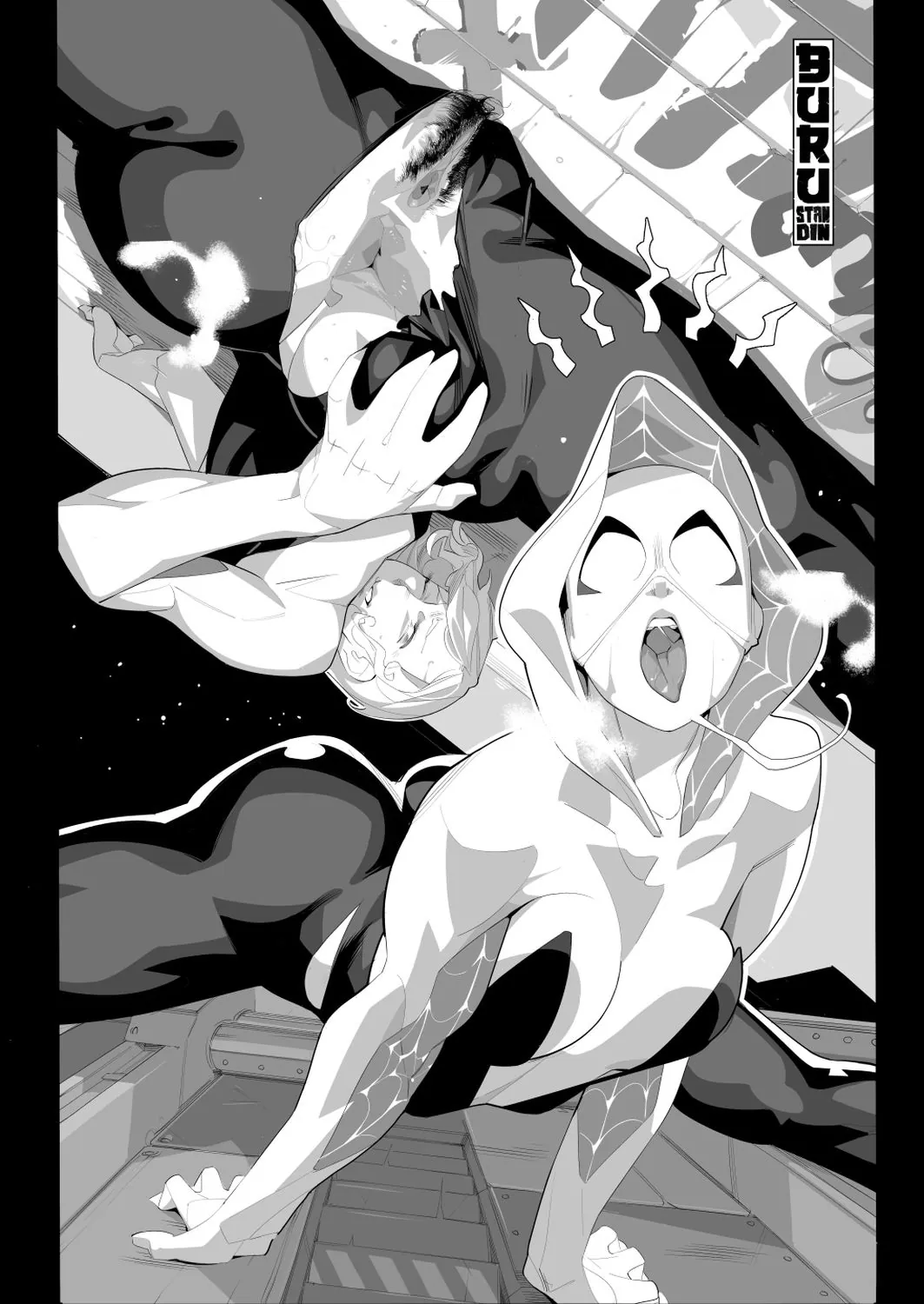 Gwen Stacy and Spider-Gwen Big Breast Pubic Hair
