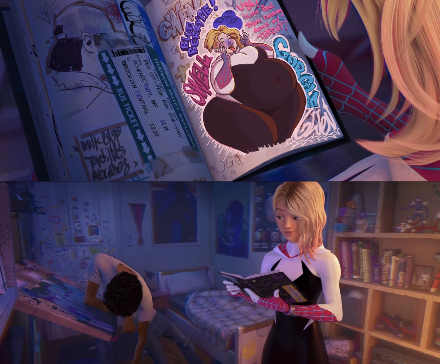 Gwen Stacy and Spider-Gwen Fat