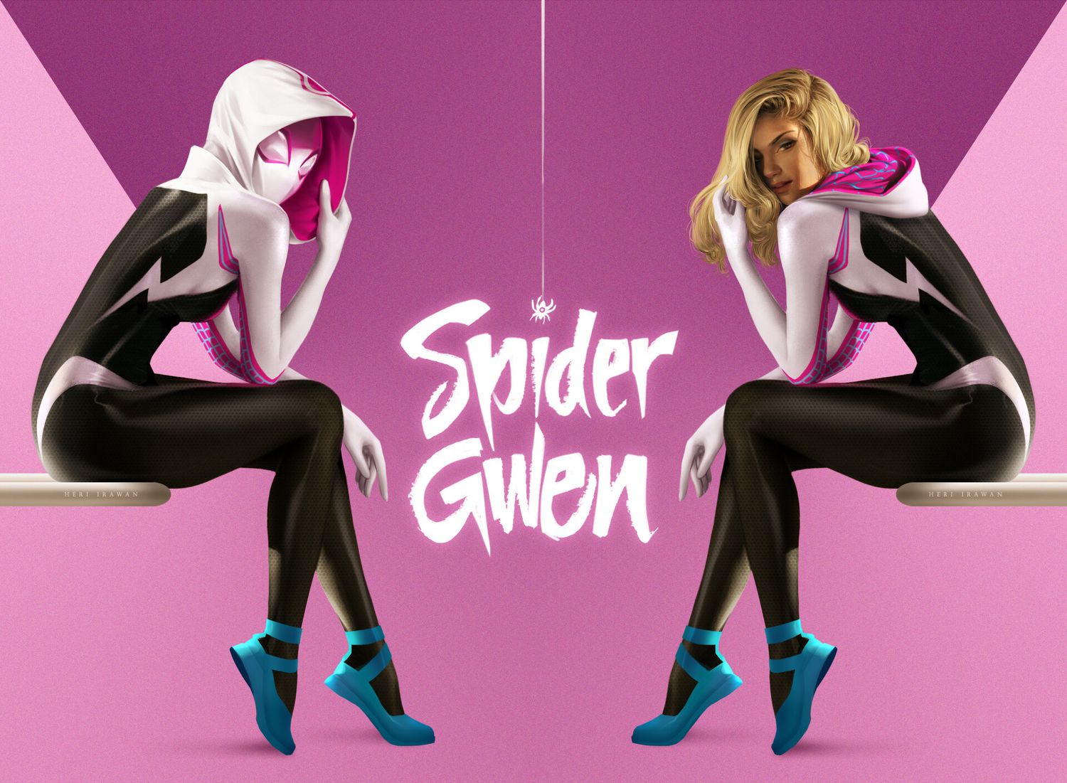 Gwen Stacy and Spider-Gwen Female Only Blonde Solo