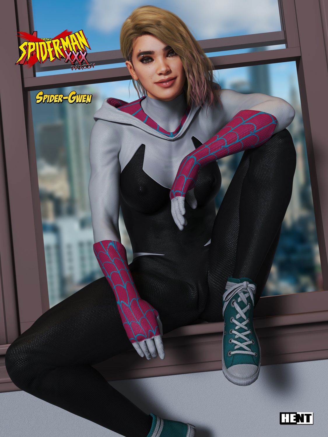 Gwen Stacy and Spider-Gwen Legs Superhero Big Breast Thicc Tits