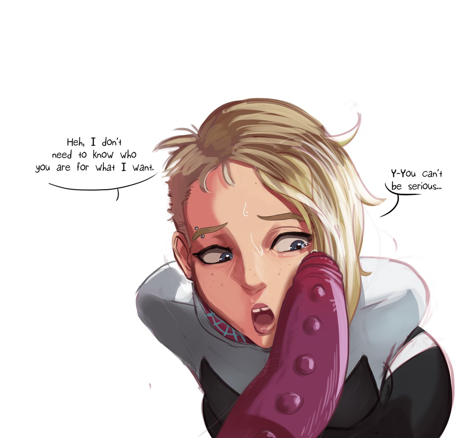 Gwen Stacy and Spider-Gwen Piercing Pov Face Piercings Blonde