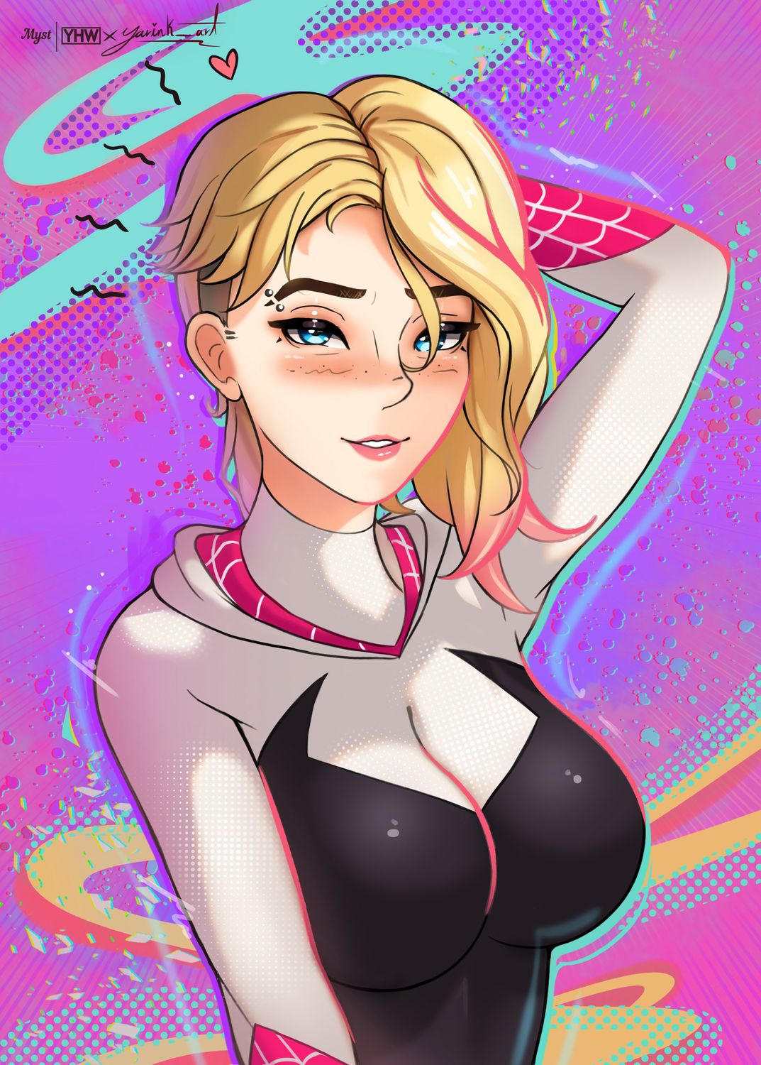 Gwen Stacy and Spider-Gwen Solo Blonde Female Only Sweet