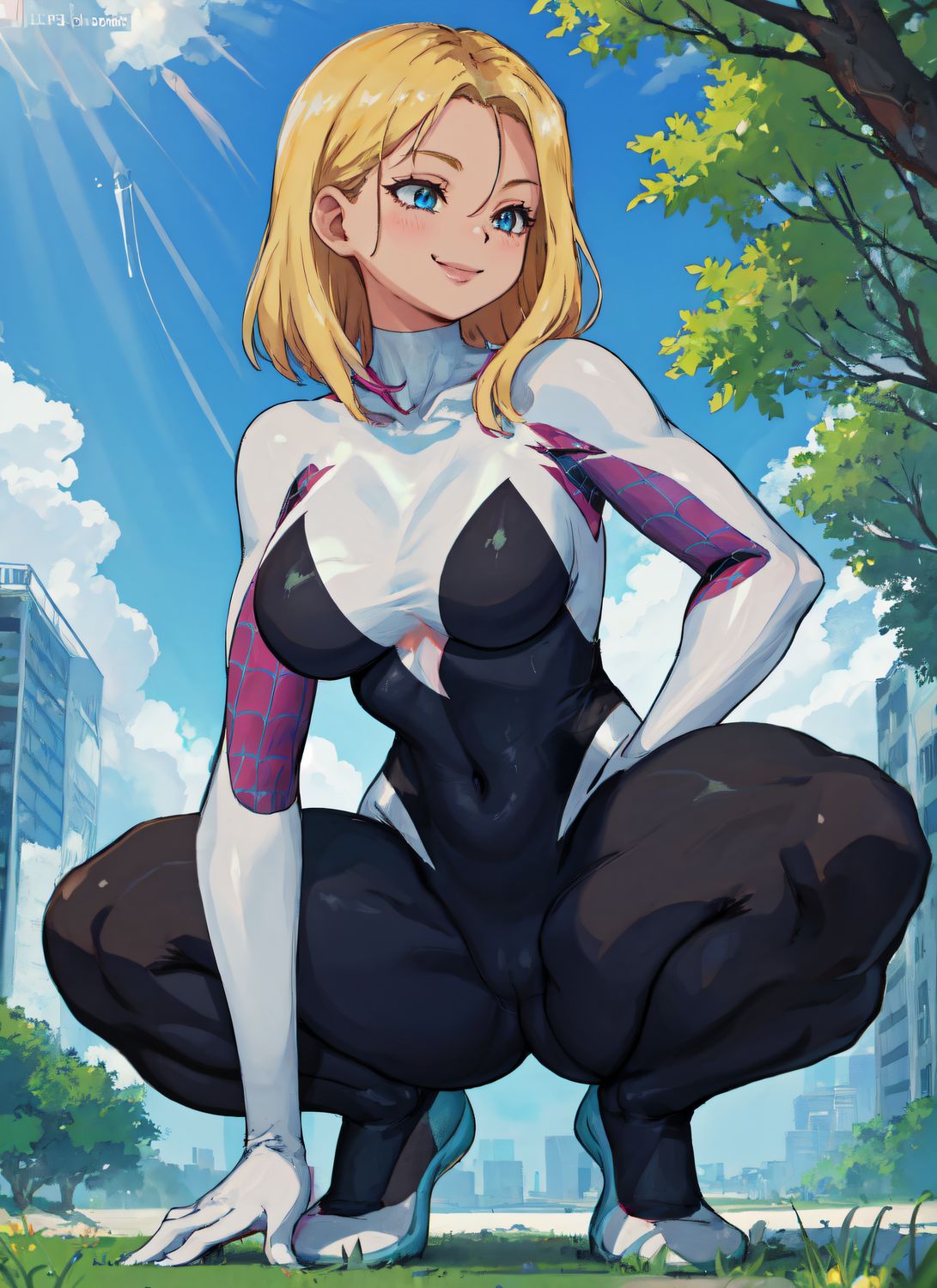 Gwen Stacy and Spider-Gwen Tits Solo Female Curvy Solo Female Only