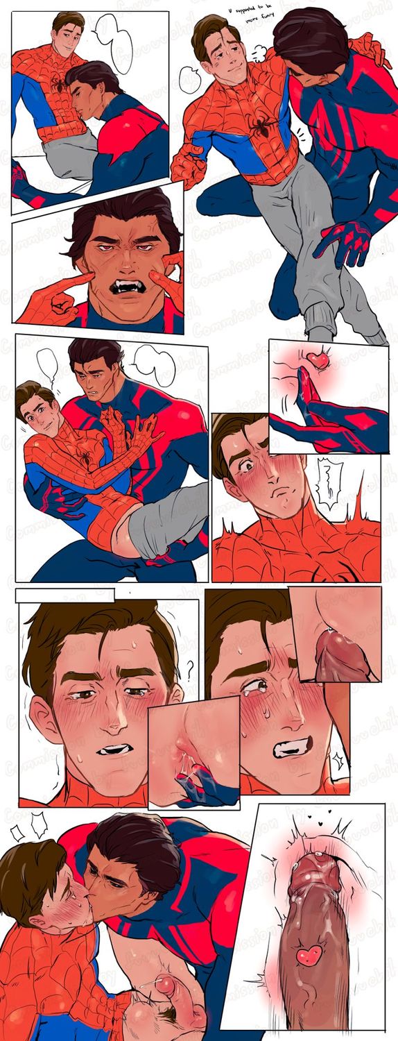 Miguel O’Hara and Peter Parker Anal Fingering Penetration