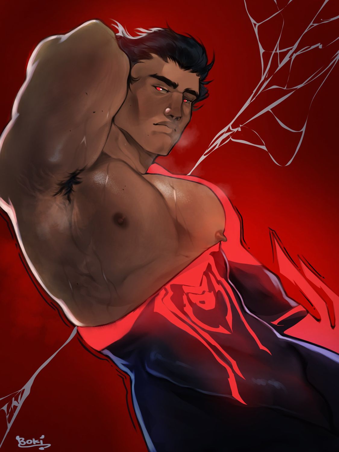 Miguel O’Hara and Spider-Man Solo Male Nipples Solo Hairy Muscular