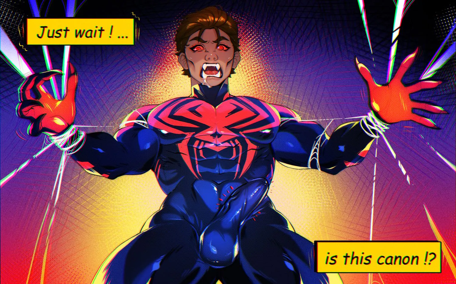 Miguel O’Hara and Spider-Man Solo Male Solo Muscle Muscular Penis