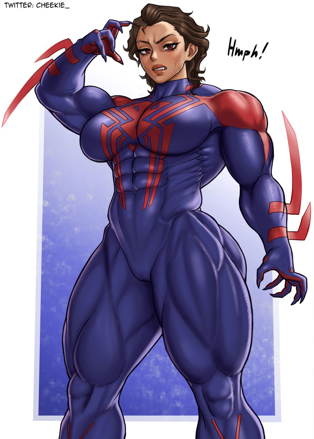 Miguel O’Hara and Spider-Woman Muscular Solo Muscle Muscular Female