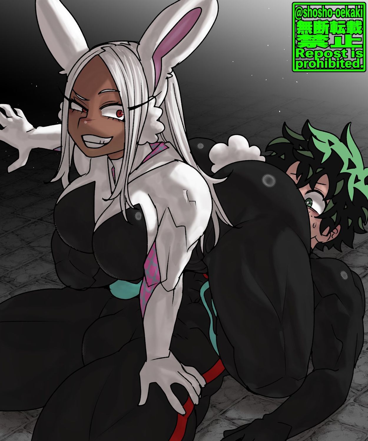 Miles Morales and Izuku Midoriya Huge Ass Big Breast