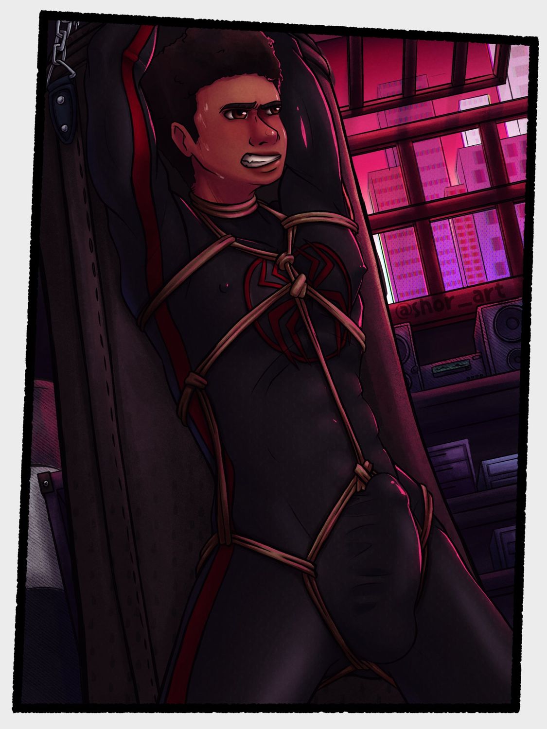 Miles Morales Dark Skin Bondage Gay