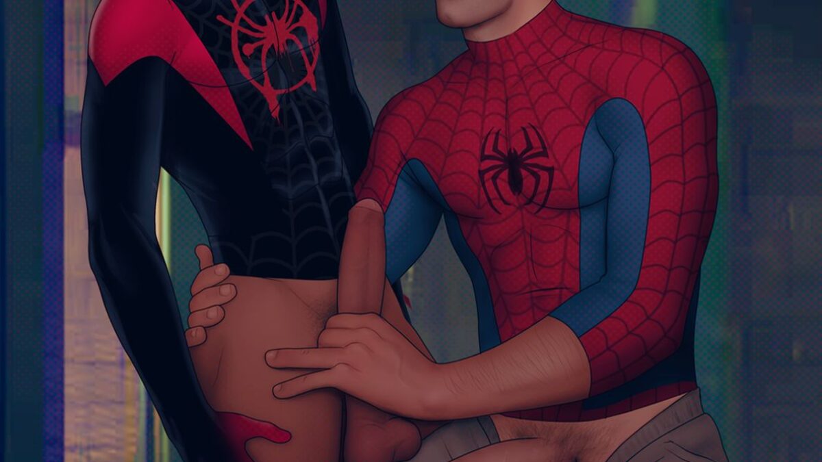 Peter Parker and Miles Morales Uncircumcised Superhero Handjob Penis < Your  Cartoon Porn