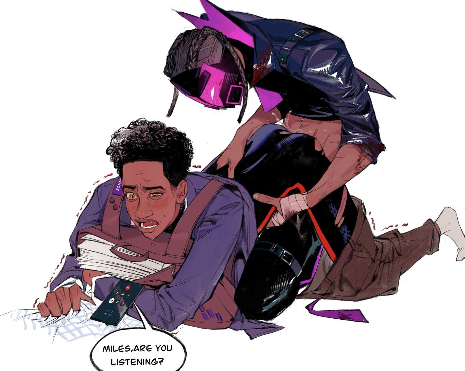 Prowler and Miles Morales Gay Domination Dark Skin Gay Sex Gay