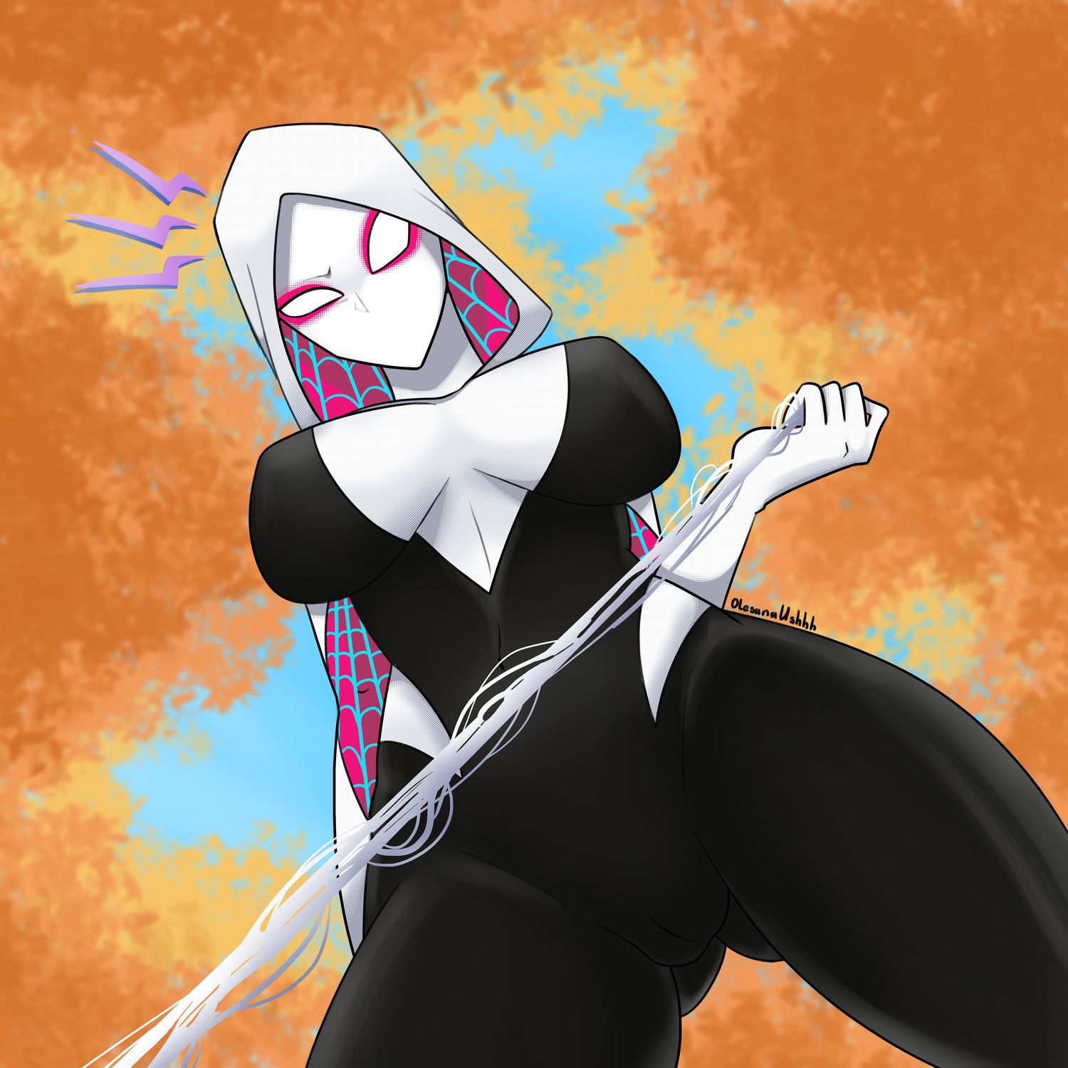 Spider-Gwen and Gwen Stacy Big Breast Female Only Solo Solo Female