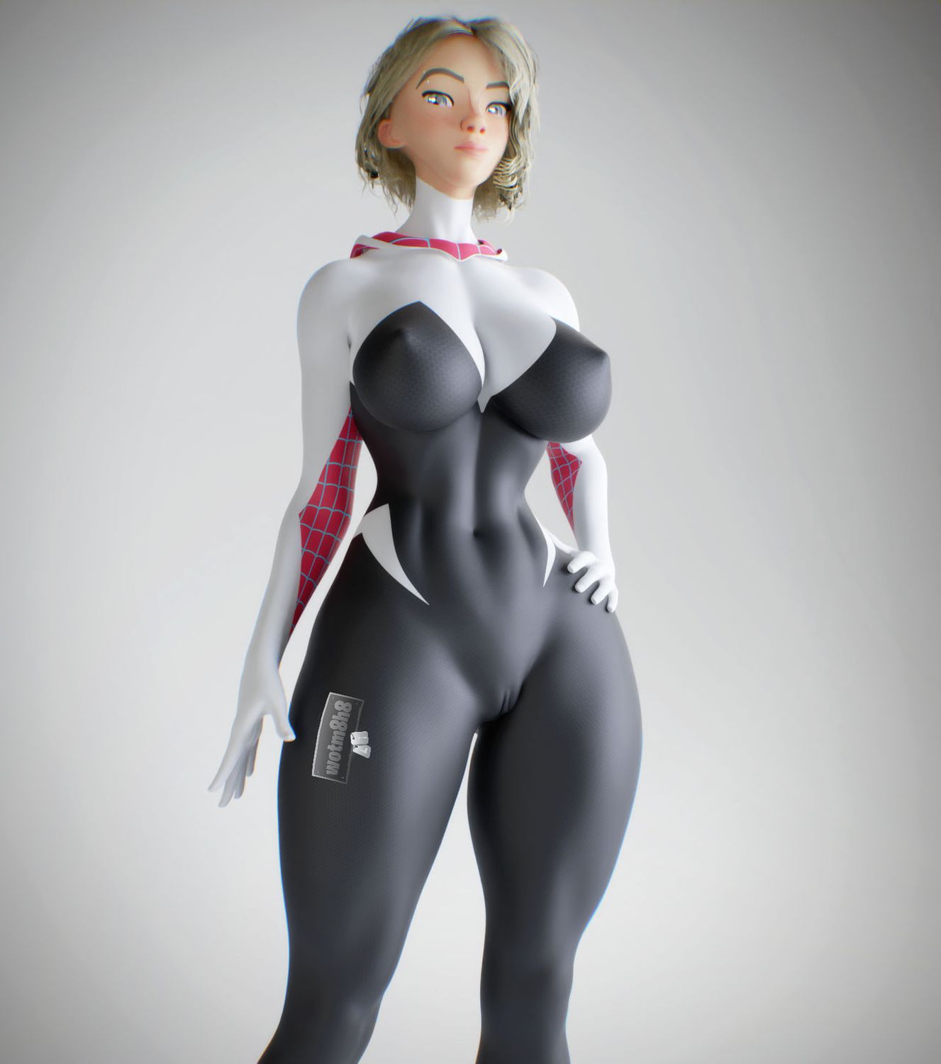 Spider-Gwen and Gwen Stacy Female Only Big Breast